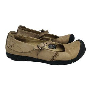 KEEN Women's Shoe Delancy Size 8.5 Brown Leather Mary Jane CNX Athletic Flat